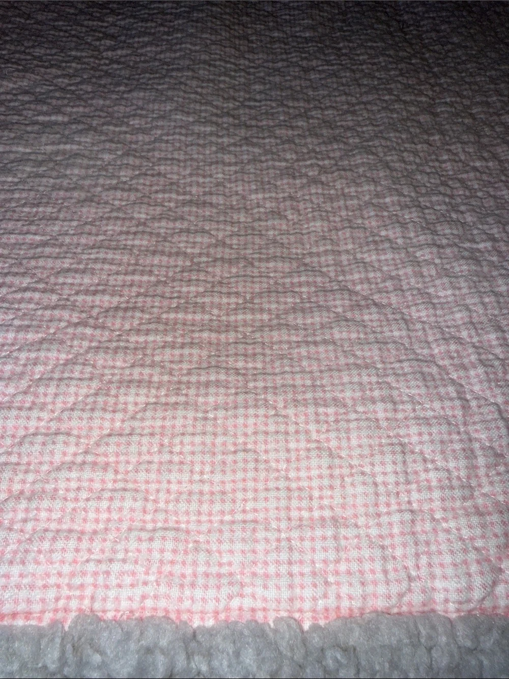 Handmade Patchwork Baby Quilt in Pink and Multicolor- 50 inch square